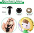 TOAOB 150pcs 9mm Black Plastic Safety Eyes Crafts Safety Eyes with 150pcs Washers for Stuffed Animals Amigurumis Crochet Bears Doll Making...