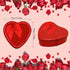 12Pcs Valentine's Day Red Floral Scented Bath Soap Rose Flower Petals for Red Heart-Shaped Box Artificial Rose Plant Essential Oil Rose Soap for W...