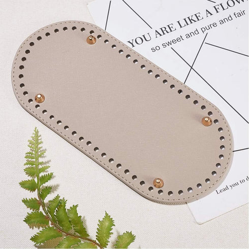 PH PandaHall 1pc Crochet Bag Bottom Oval Long Crochet Shaper Base 9.8 x 4.7" Oval Purse Bottom Bag Cushion Base with Holes for Handbag DIY Shoulde...