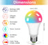 2 Pack LED Smart Light Bulb Color Changing A19 LED Light Bulbs, Light Bulbs Bluetooth Speaker&WiFi Light Bulb,1000LM RGB Dimmable,Google Home & Al...
