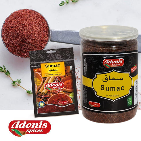 Adonis - Ground Sumac, 8 oz (227g), Product of Lebanon...