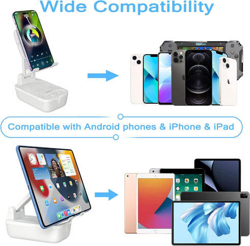 comiso Gifts for Men Women, from Wife,IPX7 Waterproof Cell Phone Stand with Bluetooth Speaker,Anti-Slip Design Shower Phone Speaker with HD Stereo...