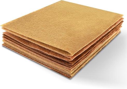 9Pcs Wool Felt Sheets,11.8 * 7.9In Felt Fabric Wool Felt Sheets DIY Patchwork Rug Arts and Crafts Fabric(Brown)...