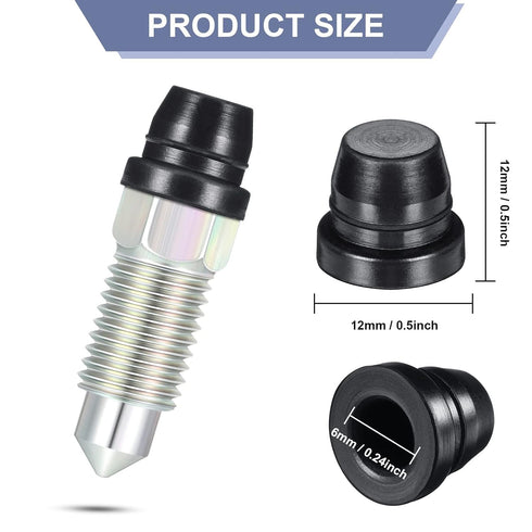 18 Pieces Brake Bleeder Cap Grease Fitting Caps Rubber Zerk Covers Brake Caliper Dust Cover Brake Bleeder Nipple Cap for Cars and Motorcycles...