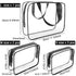 APREUTY Clear Makeup Bags, TSA Approved 6 Pcs Cosmetic Makeup Bags Set Clear PVC with Zipper Handle Portable Travel Luggage Pouch Airport Airline ...