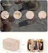 Pocmimut Makeup Bag,PU Leather Travel Makeup Bag,Open Flat Makeup Pouch for Women Purse for Travel Accessories(Begie)...