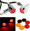 2pcs Chrome 15 LED Motorcycle Stop Brake Running Turn Signal Indicator Red Lights For Harley Honda Chopper (Chrome with net-Red Light)...