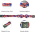 Elegant little tail Independence Day Dog Collar, Holiday Pet Collar with Bow Dog Durable Patriotic Dog Collars Pet Gift Adjustable Dog Collar for ...
