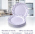 Silver Spoons Disposable Plates For Party - (20 Piece) Heavy Duty Disposable Dinner Set 7.5” , Fine Dining Plastic Dishes For Elegant China Look, ...
