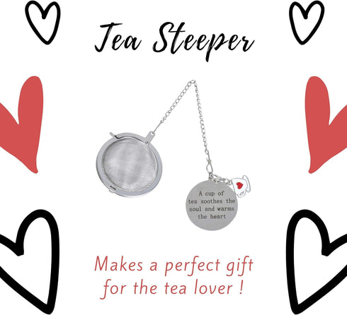 Stainless Steel Tea Infuser Tea Strainer Tea Ball with Cup Charm for Loose Leaf Tea...