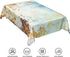 54x86inches Mid Century Tablecloth Yellow and Blue Abstract Modern Art Rectangle Table Cloth Spill Proof and Oil Proof Fabric Table Cover for Kitc...