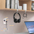 Desk Hooks, 2 Pieces Nail Free Storage Hook, Space Organizer Headset Stand, Under Desk Hook Mount, Rust Resistant Table Hook, Student Work Desk St...