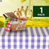 Havercamp Purple and White Plaid Table Cover | 54" x 108" | Classic Plaid Collection | Great for Picnic, Barbecue, Cookout, Lumberjack Theme, Play...