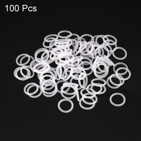 uxcell Silicone O-Rings, 13mm OD 10mm ID 1.5mm Width VMQ Seal Gasket for Compressor Valves Pipe Repair, White, Pack of 100...