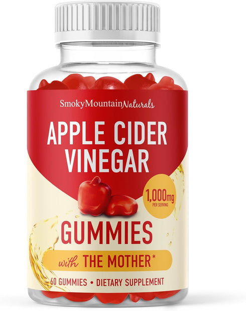 Apple Cider Vinegar Gummies | 1000mg | With The Mother | Support Weight Loss, Immunity, Energy & Detox | Vitamins B9, B12, Beetroot & Pomegranate ...