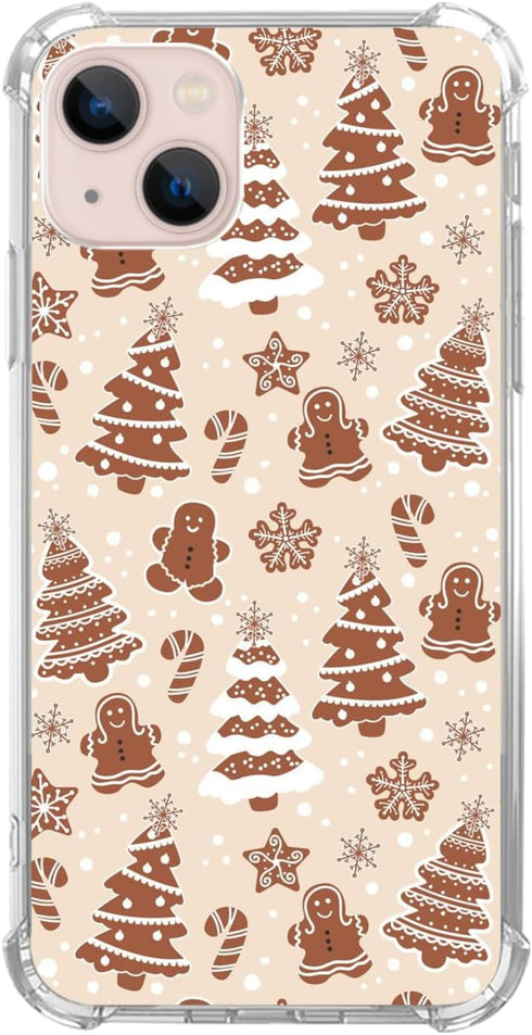 Brown Gingerbread Christmas Trees Case Compatible with iPhone 15 Plus, Cute Christmas Festival Case for iPhone 15 Plus, Cool TPU Bumper Phone Case...