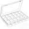 18 Grids Large Plastic Organizer Box with Adjustable Dividers, Clear Compartment Storage Container Tackle Box with Label Stickers for Beads, Craft...
