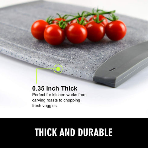 Large Cutting Board with Juice Grooves, 12.99" Thick Cutting Board for Vegetable and Meat, Non Slip Chopping Board for Kitchen with Easy Grip Hand...