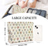 Aesthetic Makeup Bag Cute Cosmetic Bag for Women,Large Capacity Floral Makeup Organizer Bag,Travel Toiletry Bag Skincare Bag (Garden)...