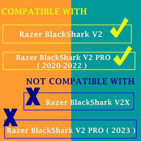 TaiZiChangQin (2020-2022) BlackShark V2 PRO Ear Pads Cushions Earpads Replacement Compatible with Razer BlackShark V2 / V2 PRO Wireless Gaming Hea...