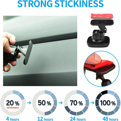 APPS2Car 3M Vhb Sticky Adhesive Pads Replacement Mounting Tape 4 Pcs, Dashboard Sticker Pads for Magnetic Phone Car Mount,Car Mount Adhesive,Doubl...