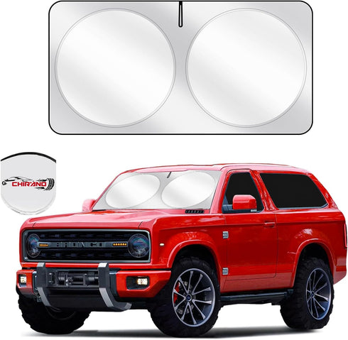 Upgraded Car Windshield Sunshade, Improved UV Protection Fabric, Foldable Front Sun Shade for Small Sedans, Mini SUVs, & Hatchbacks | Small (59''×...