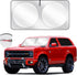 Upgraded Car Windshield Sunshade, Improved UV Protection Fabric, Foldable Front Sun Shade for Small Sedans, Mini SUVs, & Hatchbacks | Small (59''×...