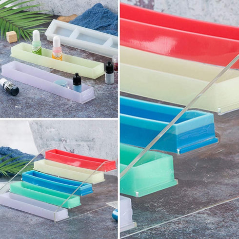 5 Layer Display Organizer - Silicone Nail Polish & Lipstick Makeup Rack - Epoxy Resin Casting Mould - Jewelry Pigment & Essential Oils Storage Hol...