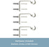 Kenney KN55971 Davenport Ball End Petite Café Decorative Window Curtain Rod, 48-86" Adjustable Length, Brushed Nickel Finish, 1/2" Diameter Steel ...