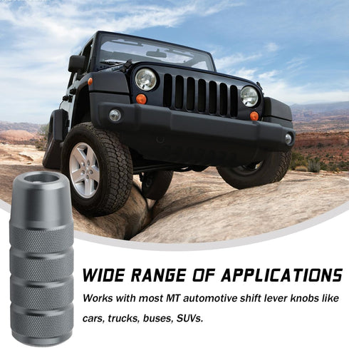 95mm/3.74" Car Shifter Knob, Aluminum Weighted Automotive Gear Shift Manual knobs Lever with 3 Threaded Adapters M8 M10 M12 x 1.25, Universal for ...