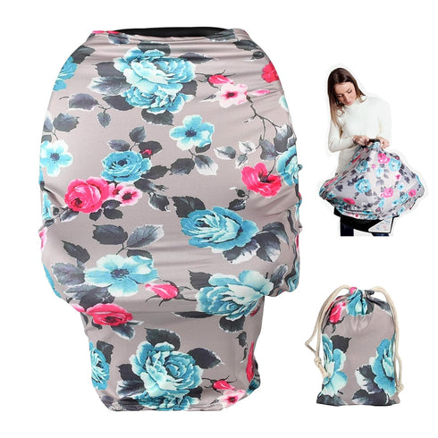 TUOKING Car Seat Covers for Babies, Multi-Use Cover-Silky Mom Nursing Cover Infant Breastfeeding Scarf Shopping Cart High Chair Ultra-Soft Stretch...