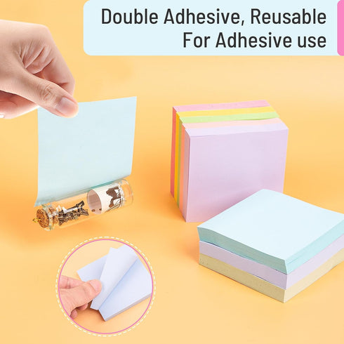 Sticky Notes 3x3 Inches, 8 Pads, 800 Sheets, 8 Color Sticky Note Pads, Premium Sticky Pads, Sticky Notes Bulk, Self-Stick Note Pads, 100 Sheets/pa...
