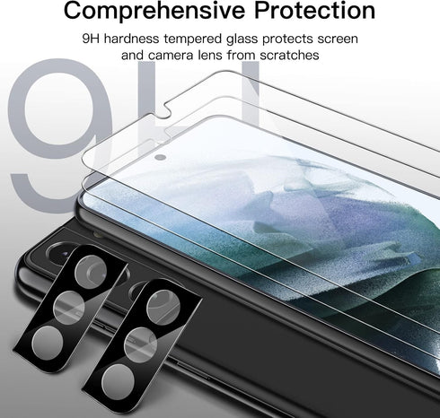 JETech Screen Protector for Samsung Galaxy S21 Plus 6.7-Inch with Camera Lens Protector, Easy Installation Tool, Tempered Glass Film, HD Clear, 2-...
