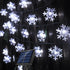 Christmas Decorations Solar Snowflake String Lights Outdoor, Bright and Long Lasting 50LED Solar Christmas Lights Outdoor Waterproof, 31ft White C...