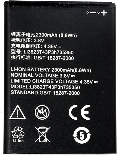 DDONG Replacement Battery Li3823T43P3h735350 2300mAh for AT&T ZTE Maven 2 Z831 Battery...