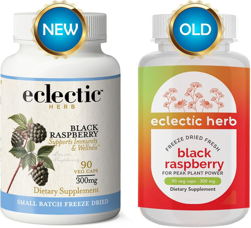 Eclectic Herb - Black Raspberry Capsules | Vegan Superfood Supplement | Nutrition, Vitamins + Minerals | Antioxidant + Immune Support | Organic, N...