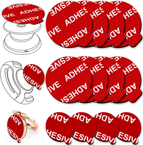 PKYAA 8 Pack Sticky Adhesive Compatible with Socket Base, Double-Sided Replacement Tape for Collapsible Grip & Stand Back, 4pcs Sticker Pads for C...