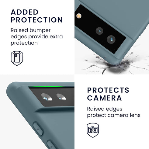 kwmobile Case Compatible with Google Pixel 6 Case - Soft Slim Protective TPU Silicone Cover - Arctic Night...
