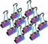 10 Pcs Rainbow Paper Clamps,Medium Binder Clips, 1 Inch Length for Office Use, Organize Files and Folders...