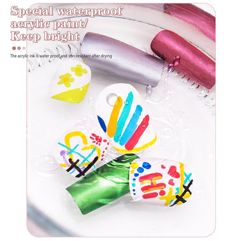 Nail Art Pens Set - Nail Polish Pens Graffiti Nail Dotting Tools Acrylic Paint Pens Drawing Painting Point Liner Pen for Nails Art Design Manicure...