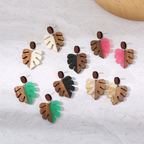 160Pcs Wood Stud Earring Posts with Loop Wooden Earrings Studs for Jewelry Making Earring Findings Earring Pin Studs Wooden Earring Posts with Ear...