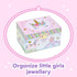 Jewelkeeper Musical Jewelry Box for Girls with Spinning Unicorn, Glitter Rainbow and Stars Design Music Box for Necklace, Earrings, and Accessorie...