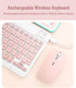 Wireless Keyboard and Mouse Combo, Cute Bluetooth Keyboard with Slicent Mouse, 3 Adjustable DPI, 2.4G USB Slim Keyboard Mouse Set for Windows for ...