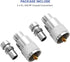 Anina PL259 Coaxial Connectors UHF Male Solder Connector Plug with Reducer for RG8 RG59 RG8x LMR-400 RG-213 Coaxial Cable Ham Radio Antenna Connec...