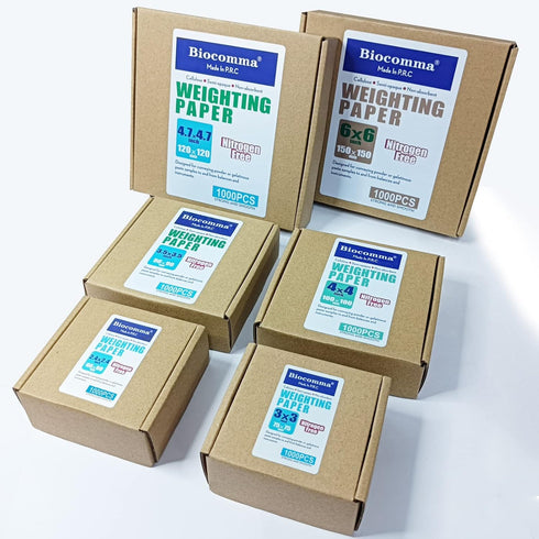 4.7x4.7 inches Cellulose Weighing Paper Sheet, Nitrogen Free,Non-Absorbing, High-Gloss (1000Pcs)...