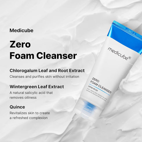 Medicube Zero Foam Cleanser for Sensitive Skin - Sebum Control, Moisture Balance, and Pore Minimization | Korean Skincare...