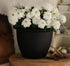 The HC Companies 14 Inch Sevilla Round Self Watering Planter - Decorative Lightweight Plastic Plant Pot for Indoor Outdoor Plants Flowers Herbs, B...