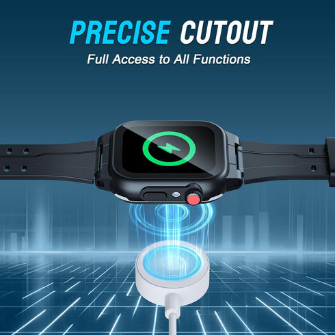 IP68 Waterproof Case with Band and Screen Protector Compatible for Apple Watch Series 10 9 8 7 6 5 4 3 2 SE2 SE,42mm...