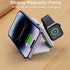 3 in 1 Charging Station for Apple Devices, Compatible with MagSafe Wireless Charger Pad for iPhone 15/14/13/12 Series, Travel Wireless Charger for...