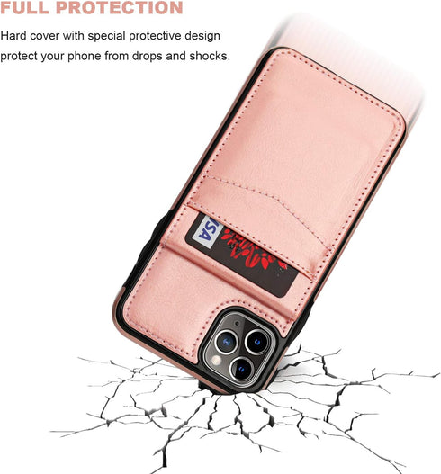 KIHUWEY Compatible with iPhone 11 Pro Max Case Wallet with Credit Card Holder, Premium Leather Magnetic Clasp Kickstand Heavy Duty Protective Cove...